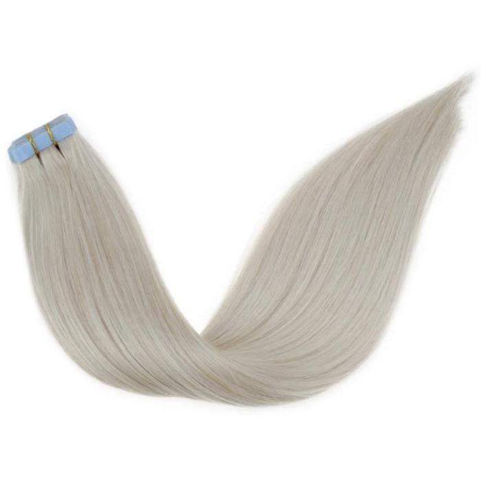 Extensions de cheveux et perruques et accessoires LaaVoo Skin Weft Adhesif 50g 14- Tape Extensions Cheveux Blond Platine 248825