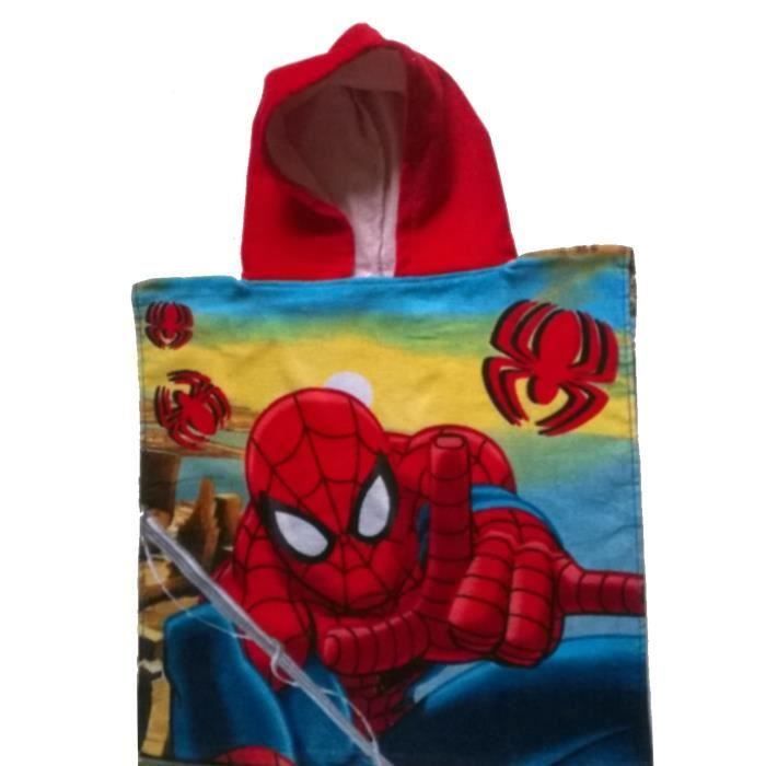 Poncho - cape de bain à capuche Spiderman
