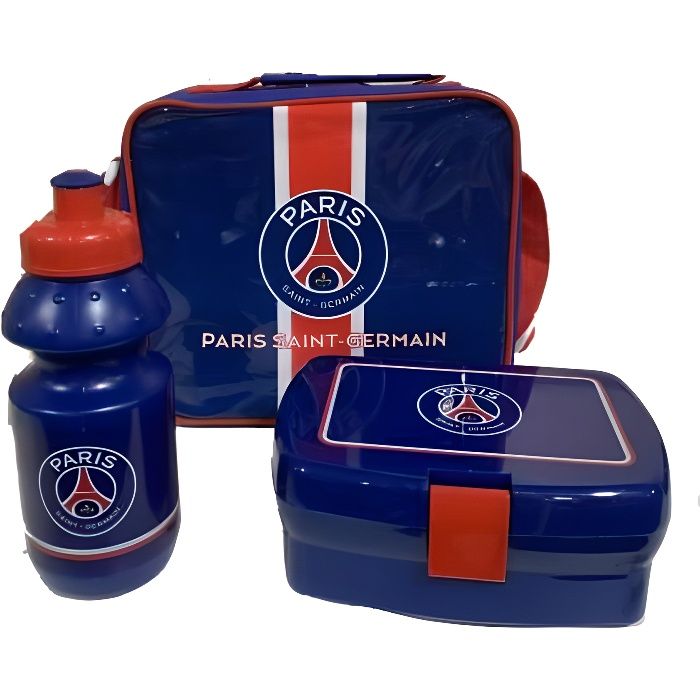 kidparadise - Sac Isotherme Paris Saint Germain avec boîte à goûter et Gourde PSG