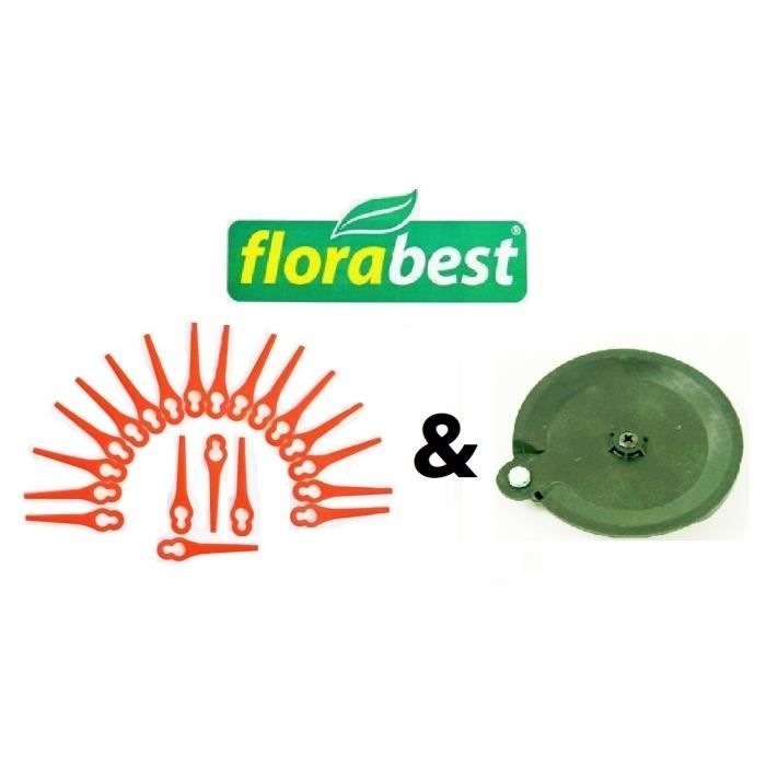 20 plaquettes de coupe & 1 plaque de coupe Florabest LIDL Coupe-bordures sans fil FAT 18 B2 et FAT 18 B3 - IAN 71315, 86154, 9594