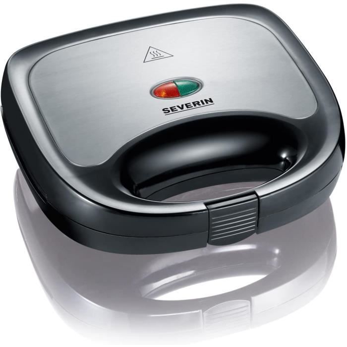 SEVERIN Appareil à Croque-Monsieur, Plaque à Croque-Monsieur, 600 W, SA 2969, Inox/Noir