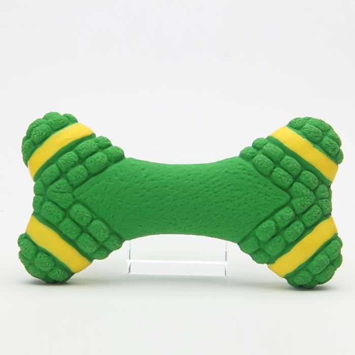 Jouet pour animaux de compagnie-jouet pour chien-vert latex papillon os-forme animale-jouet en latex