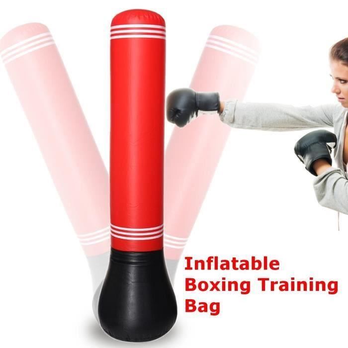 Gonflable Boxe Punching Sac Frappe Support Entraînement Boxing Sport Combat @YC