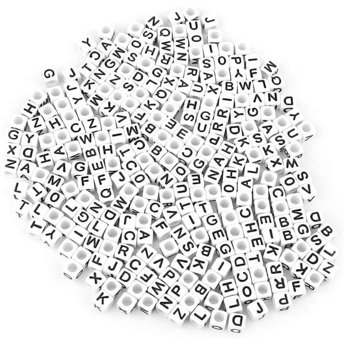 Petite Lettre Perles Alphabet Perles, 300Pcs Alphabet Lettre Perles Lettre Perles, Lettre Perle Kit Alphabet Perle Kit pour Brac,411