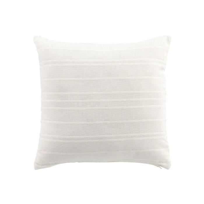 Housse de coussin +encart 40 x 40 cm coton tisse lilia Creme