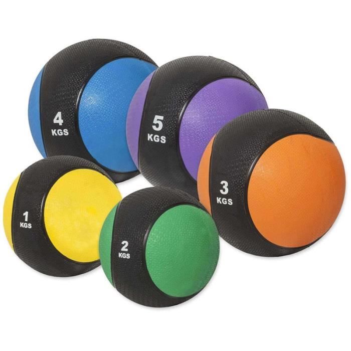 Medecine ball poids au choix 5 kg Couleur Multiples