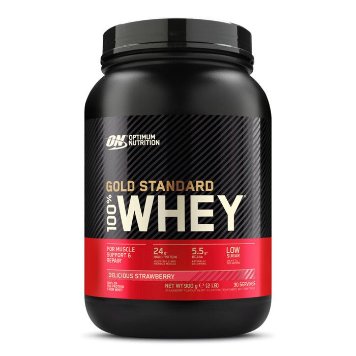 100% Whey Gold Sta 2lbs Fraise délicieuse Optimum Nutrition Proteine