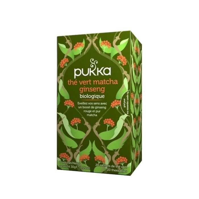 Infusion The vert matcha ginseng 20 sachets Pukka BIO