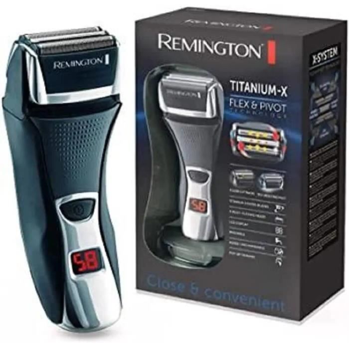 Remington Rasoir Electrique Grilles Tondeuse Lames Titanium, Rasage Précis et Doux - F7800 Flex Pivot