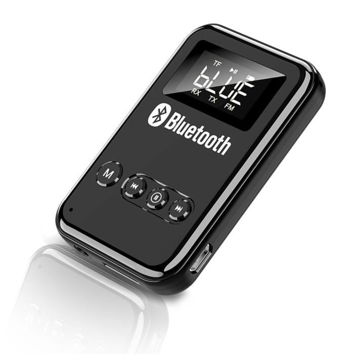Récepteur Bluetooth voiture Emetteur 2 en 1 adaptateur Bluetooth 5.0 Compatible PC Portable Windows pour Haut-Parleur/TV/Téléphone/v