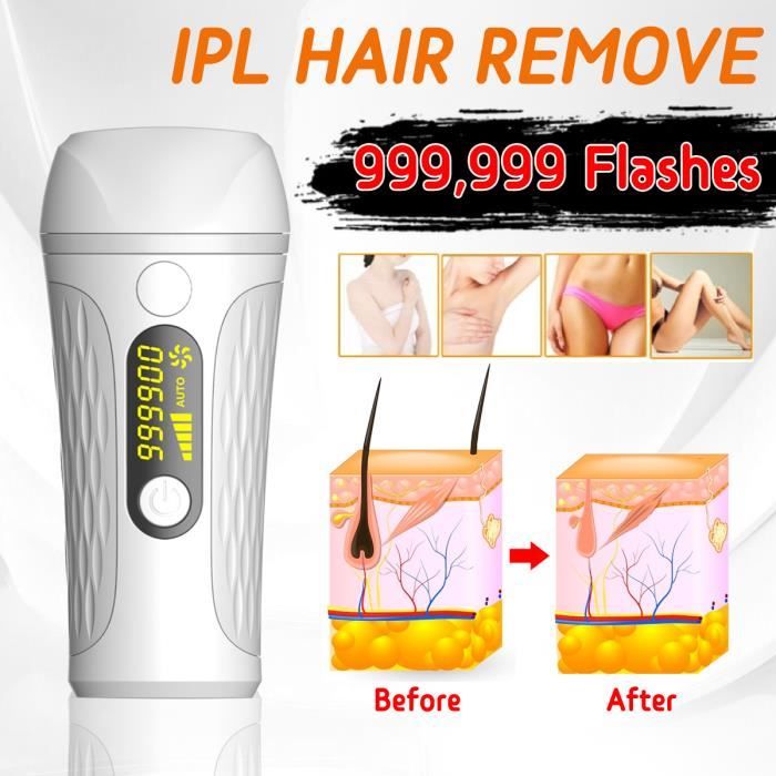 TEMPSA Épilateur à Lumière Pulsée IPL Appareil d'Épilation Professionnel 999000 Flashs Pour Corps/Visage/Maillot/Aisselles