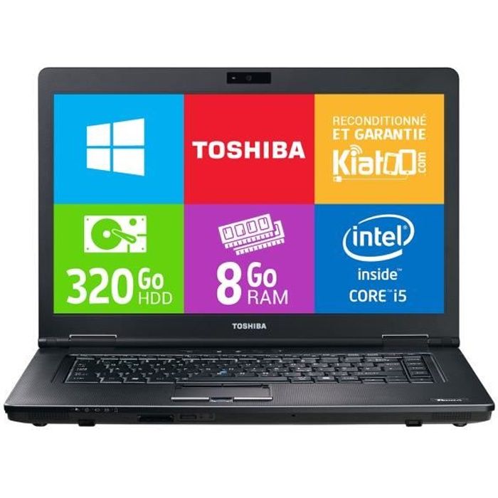 Ordinateur Portable 15 Pouce Toshiba Tecra A11 Core I5 8 Go Ram 320 Go Disque Dur,windows7