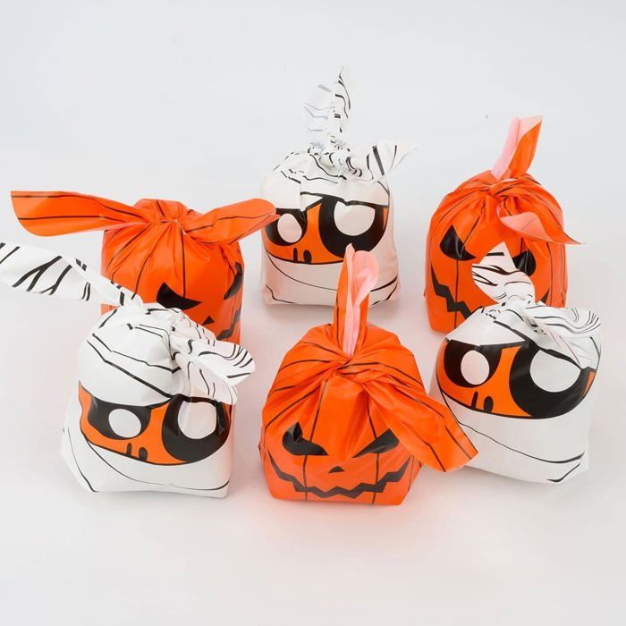 100 Pièces Sacs De Bonbons D'Halloween, Sachet Bonbons, Halloween Sacs