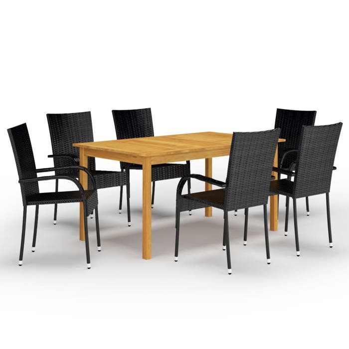 vidaXL Ensemble de jardin 7 pcs