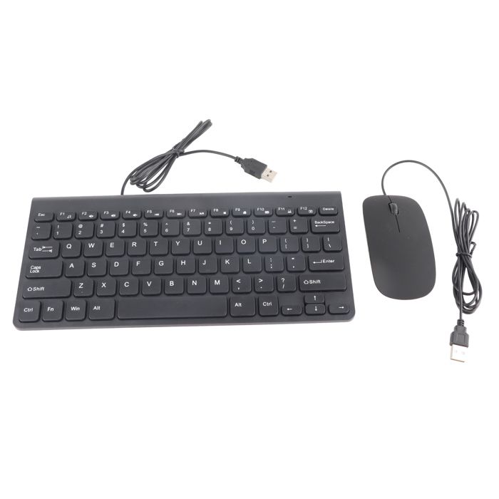 Ensemble clavier et souris optique filaire USB ultra fin pour PC et ordinateur portable