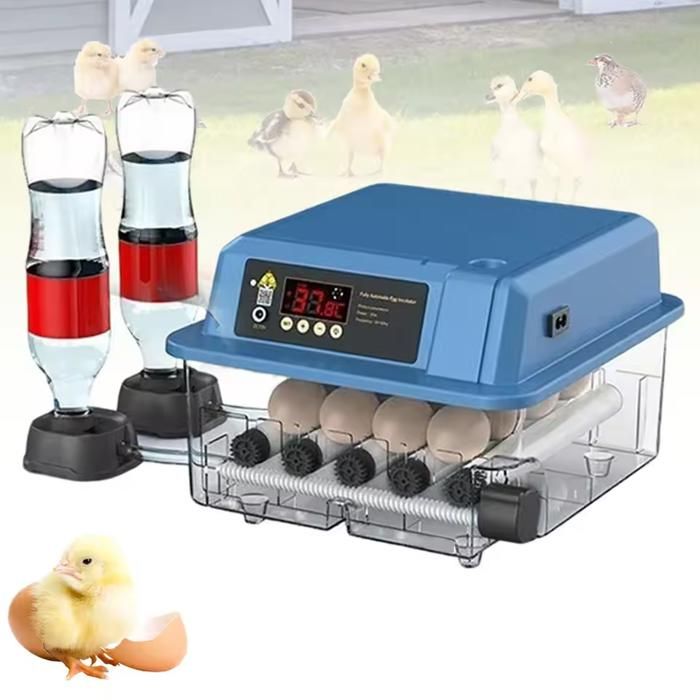 Comparer les prix de Couveuse Oeuf Automatique,Incubateur Oeuf Automatique Contrôle Thermique, Retournement et Humidification Auto, Plateau Réglable 24