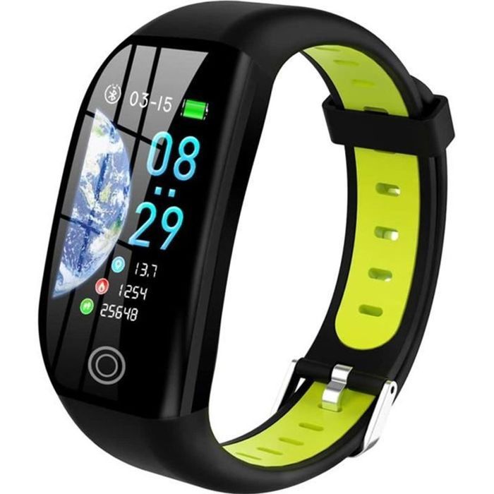 Montre Connectée Femmes Homme Enfant IP68 Etanche Bracelet Connecté Écran Coloré Smartwatch avec Cardio Podometre Sommeil Réveil