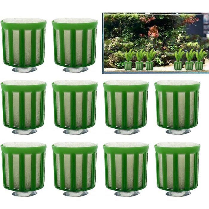 Meilleurs prix pour Lot De 10 Aquatiques Fixes Avec Anneau De Fixation Pour Aquatiques Accessoires Daquarium Lot De 10 Pots Pour Daq PLANTE DAQUARIUM