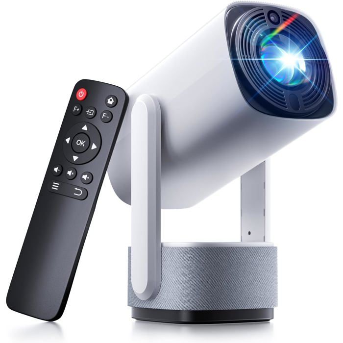 Vidéoprojecteur 4K/1080P Android TV Intégré - Correction Trapézoïdale Auto, Focus Auto, WiFi 6, Bluetooth 5.1 | Support 360° | Pour Cinéma Maison, Extérieur - 13