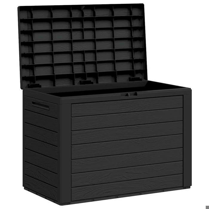Sale 2026 Coffre de rangement de jardin - BURKE - grande espace - Anthracite 78x44x55 cm - CC245