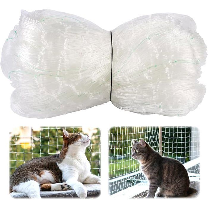 5 x 5 m Filet De Protection Chat 25cm Protection Fenetre Chat Transparentes Filet De Balcon Protection Sans Perçage pour