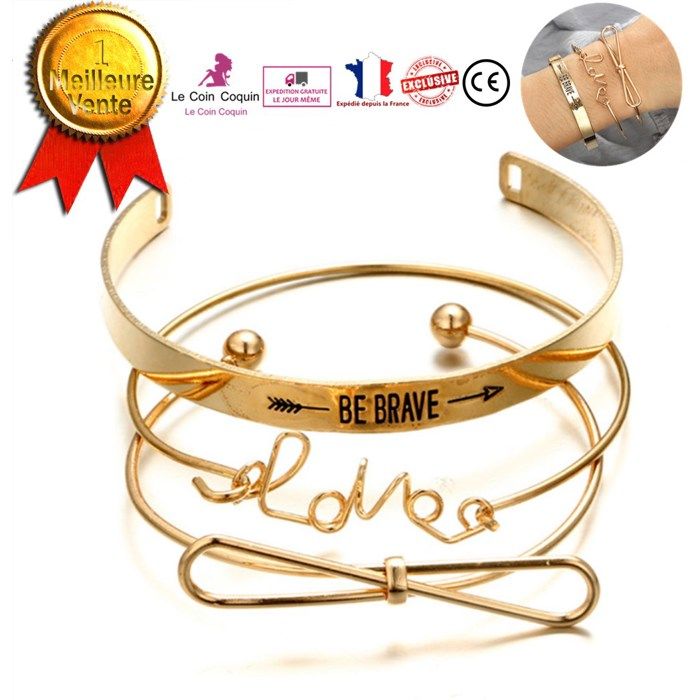 Bracelet gourmette - Jucnuz - femme or bijou pas cher personnalisé véritable infini love couple amour anniversaire cadeau tendance