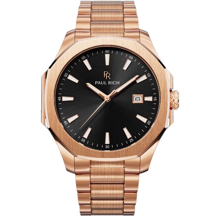 Paul Rich PR-46702 Montre homme Mercer Regent Rose Gold Black 40 5 mm 5 ATM