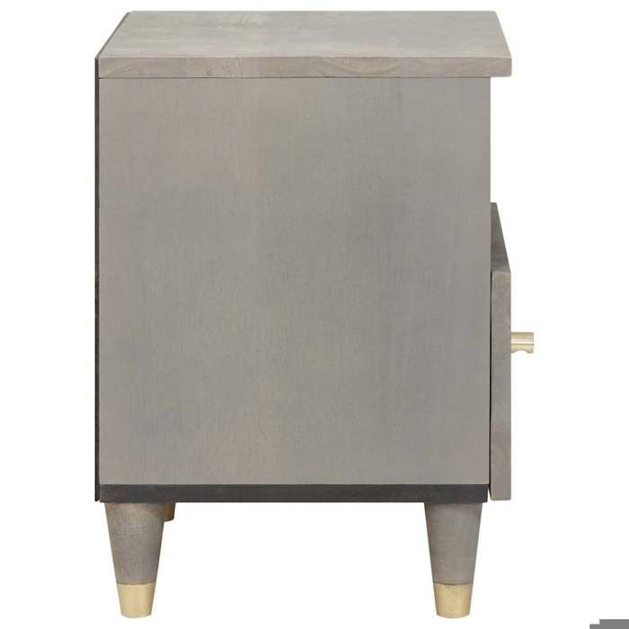 Tables de lit Moderne CHIC 2 pcs Cabinet de chevet - Armoires de nuit - avec tiroir - Gris 40x33x46 cm CC493