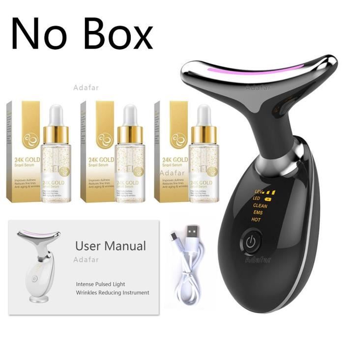 Appareil De Massage LED Pour Le Visage Et Le Cou – Soins à Domicile Contre Acné, Rides, Peau Terne