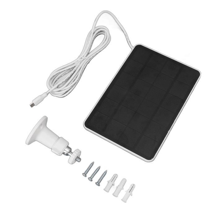 Panneau Solaire 10W 5V - Port USB-C - IP65 - Pour Caméra De Sécurité, Éclairage - Silicium Polycristallin