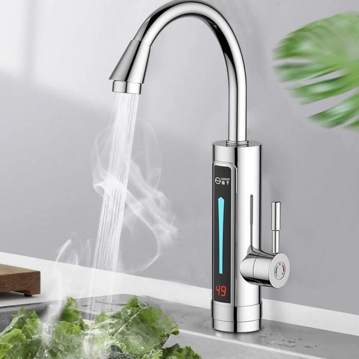 Robinet électrique à LED 360° avec Chauffe-eau Instantané et Chaud 220