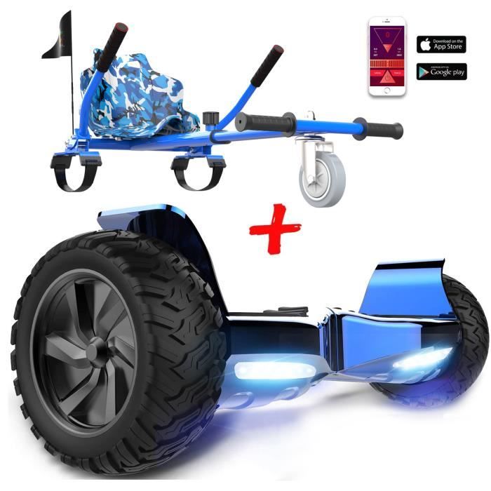 Pack Hoverboard 8.5 Pouces Hummer Tout Terrain Gyropode Blue