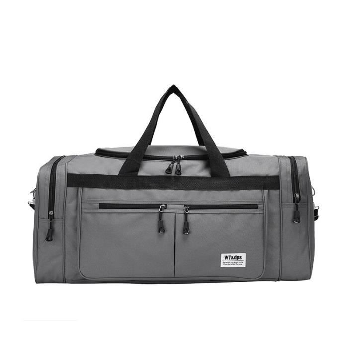 Gris Grand sac de sport pliable pour homme et femme Bagage de
