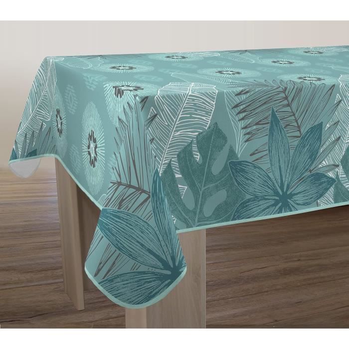 Treer Nappe Carrée Anti-Taches, Nappe De Table Impression Végétale 3D