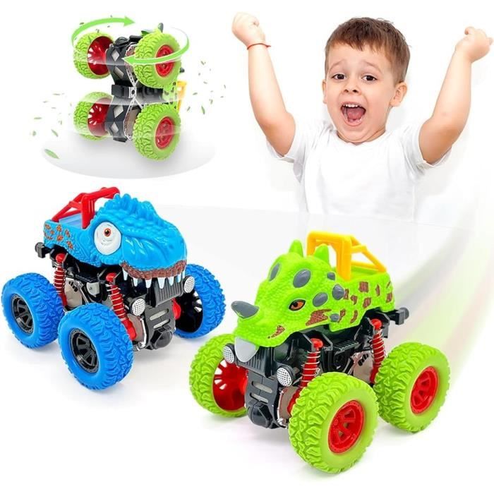 Voiture Jouet Enfant 2 Ans Garcon, Lot de 2 Monster Truck Dinosaure Jouet Voiture Pour Enfant 2 3 Ans Garcon