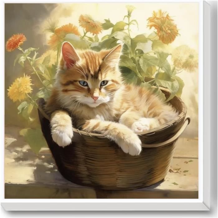 Kit Peinture Par Numéros Chat Et Citrouille Halloween - Cadre Inclus + Chevalet - 20x30 Cm - Pour Adultes Et Enfants