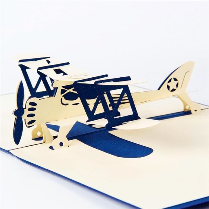Avion 3d Pop Up Greeting Card Carte Cadeau Fait Main Pour Les Enfants Anniversaire De Mariage Fete De La Mi Automne Souhait Achat Vente Carte Correspondance Avion 3d Pop Up Greeting Card