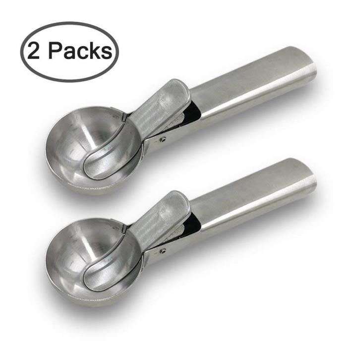 Cuillère à Glace Inox - Levier Pour Boules Parfaites, 39 Mm, Argentée