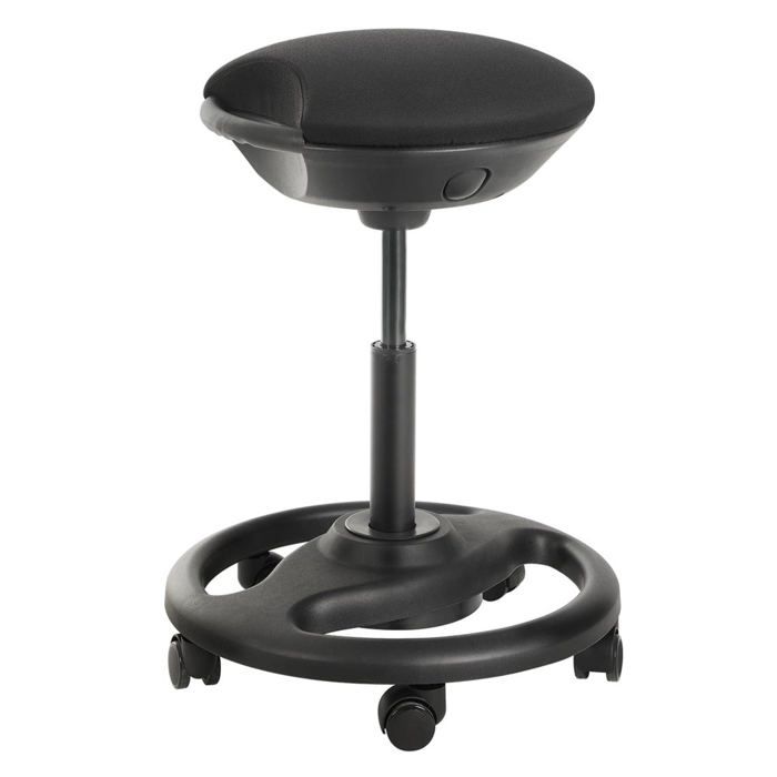 tabouret de travail dynamique chaise de bureau pivotante ergonomique avec roulettes siege extra large inclinaison a 10°