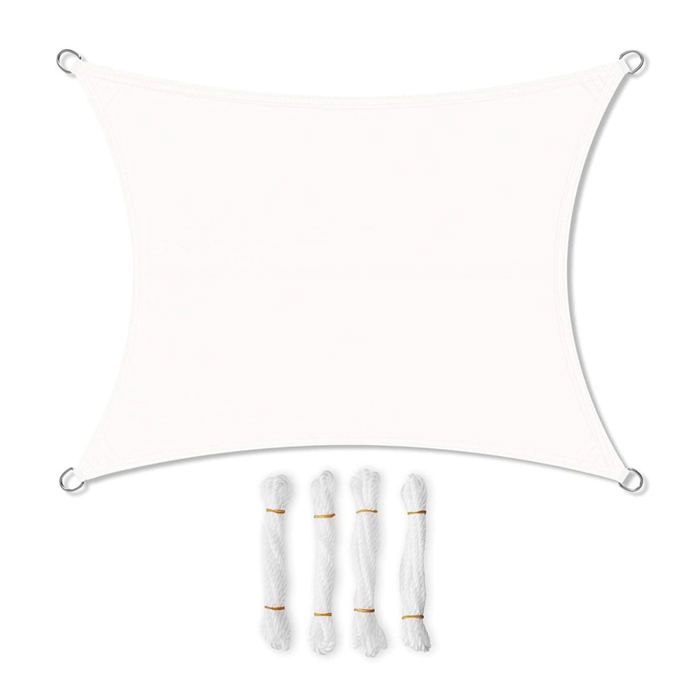 Voile D'Ombrage Imperméable Triangulaire 5X5X7,1M, Toile Ombrage Pes