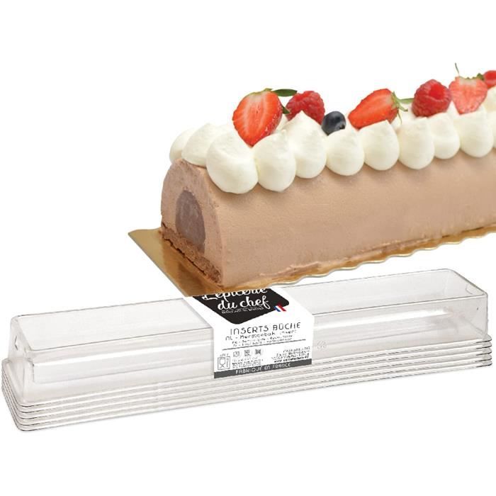 5 Moules Inserts Bûche de Noël Gouttière Bûche 31 cm pour 10 à 12