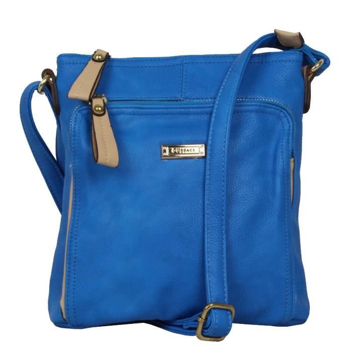 Sac bandouli re bi colore Gussaci GUSC13K035 3 Bleu Achat