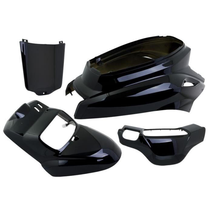 VPARTS - Kit Carénages 4 Pièces Compatible Mbk Booster Compatible Yamaha Bws 04-17 Noir