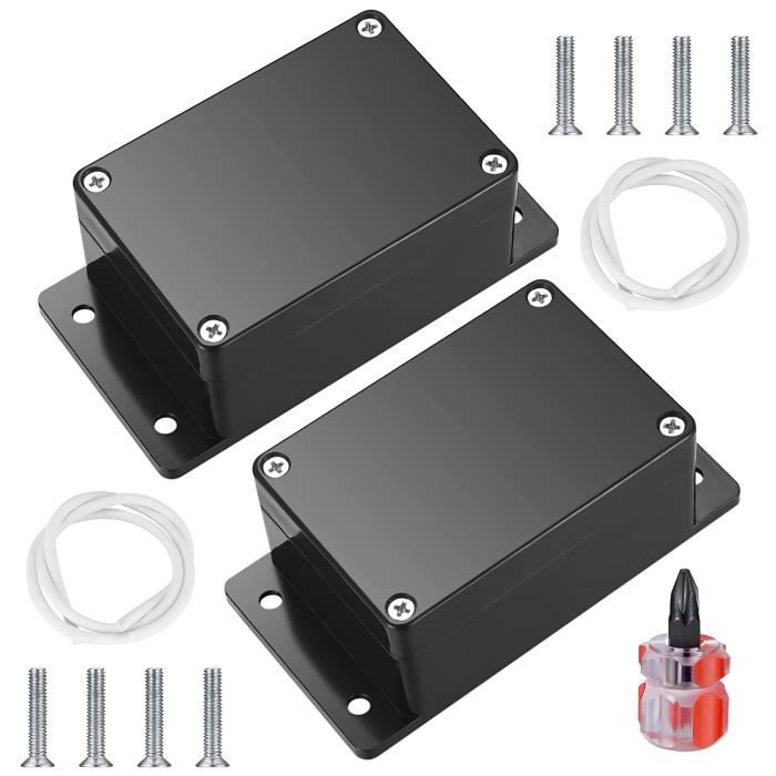 2 Boîtes De Dérivation étanches IP65 Extérieur - 20x10x7 Cm, Avec Borniers Et Presse-étoupes - 12