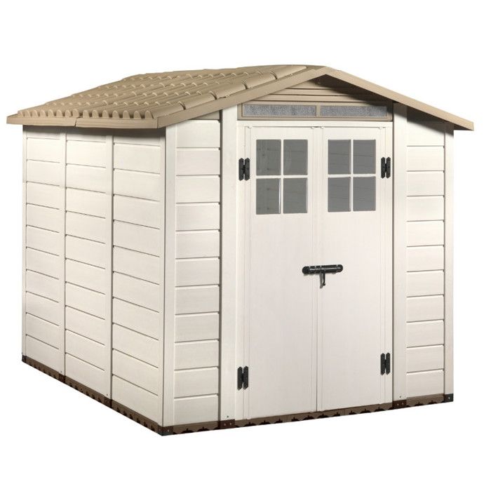 Habrita Abri De Jardin En Resine Toit Bi Pente 22 Mm 230 X 262 Cm Achat Vente Abri Jardin Chalet Abri En Resine 230 X 262 Cm Cdiscount