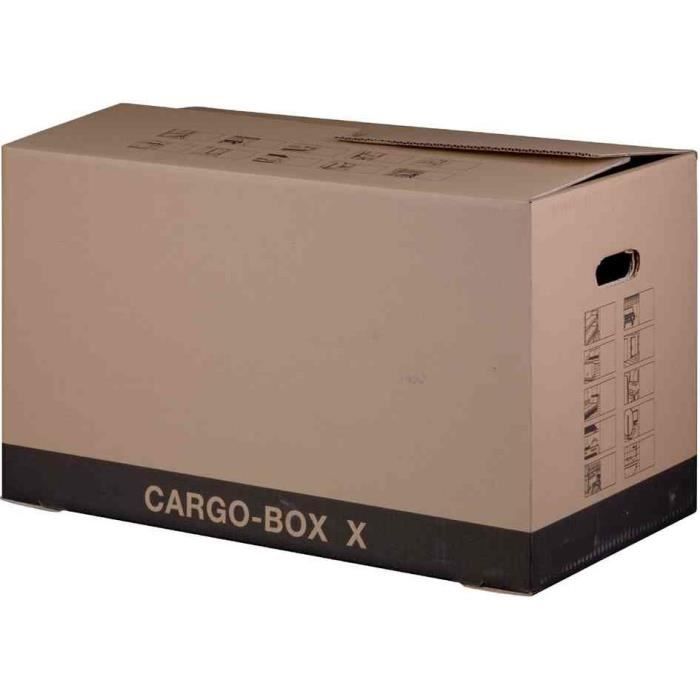Lot de 10 Cartons Déménagement CARGO-BOX X (L)645 x(P)348 x (H)376mm -  Cdiscount Bricolage