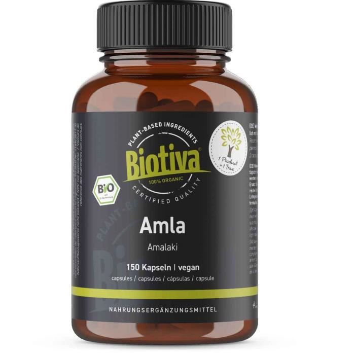 amla bio 150 capsules 500mg phyllanthus emblica groseille indienne myrobolan emblique sans matiere de remplissage cdiscount sante mieux vivre