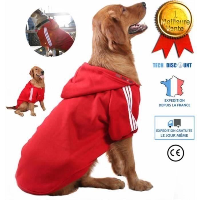 TD vetement sport chien a capuche grande taille été male pull moyen femme  rouge hoodie habit manteau moyen costume veste deguisemen - Cdiscount