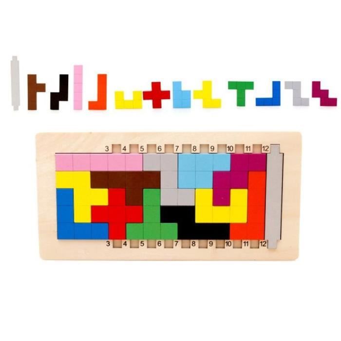 Coloré En Bois Tangram Casse-tête Puzzle - Jeux - Jouets
