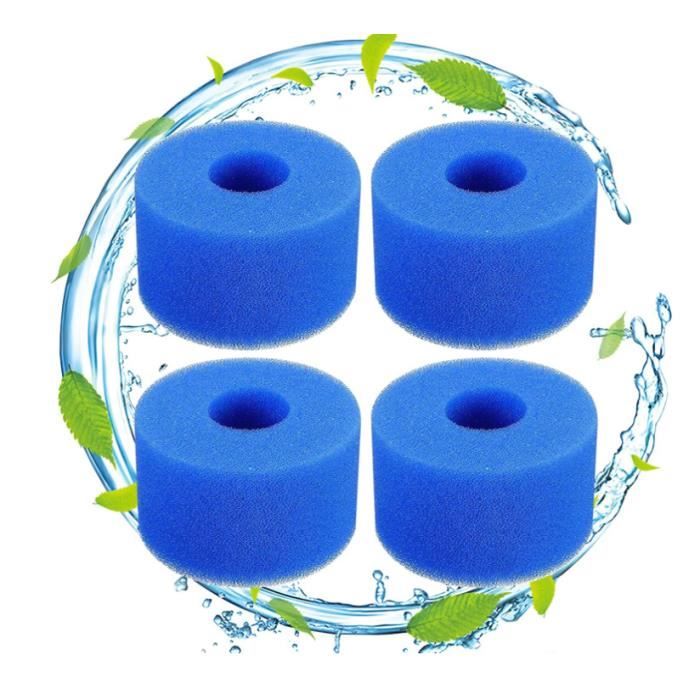 Lot De 2 Filtres En Mousse Type Intex S1 - Lavables Et Réutilisables, Noir, Pour Pompes 28604/29000